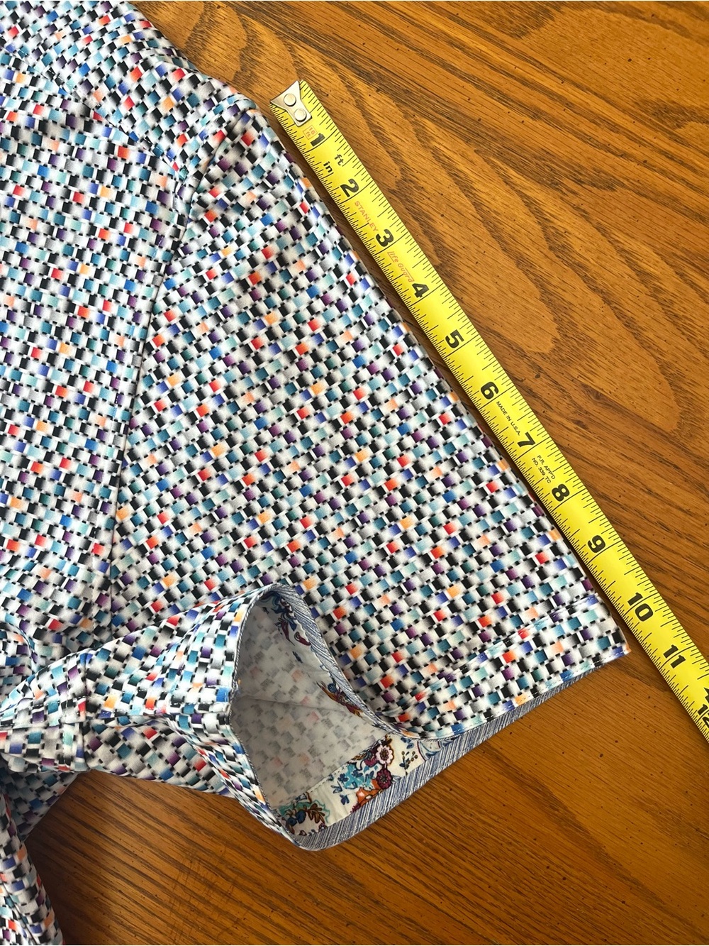 Robert Graham Multi-Color Knit Short Sleeve Shirt 4XL - Picture 7 of 10